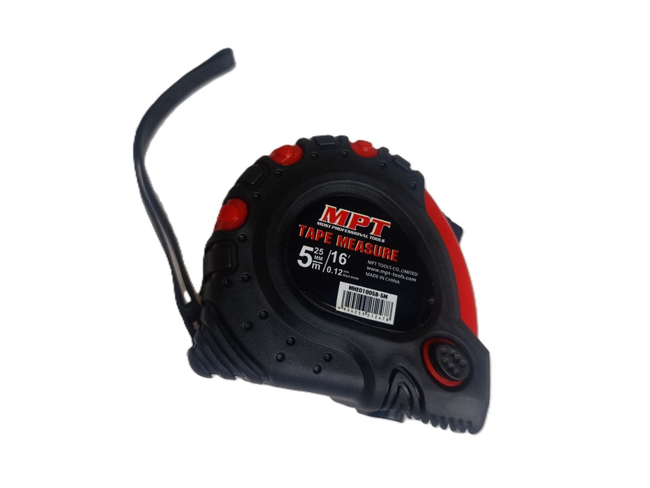 MPT Tape Measure 5m | 7.5m  (Rubber Cover) MHE01005B-5M | MHE01005B-75M HT • MOST PROFESSIONAL TOOLS •