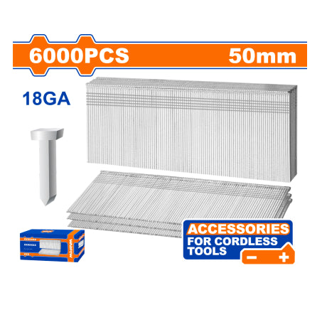 Buildmate x WADFOW 50mm & 35mm Brad Nails 6000pcs WNA18506/WNA18356 WHT