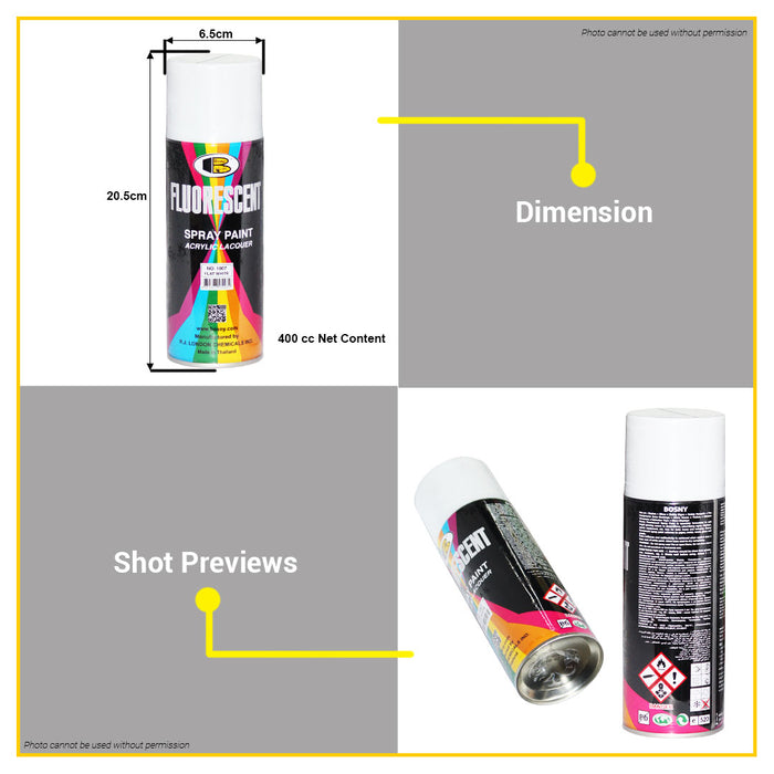 BUILDMATE Weber / Bosny Auto Spray Paint 400ml Fast Drying Pure Acrylic Color Sprayer Paint