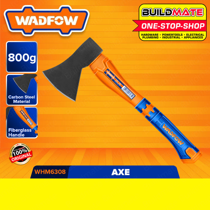 BUILDMATE Wadfow Axe 600g- 800g Hatchet Log Cutter Fiberglass Handle Wood Cutter For Splitting and Kindling Cutting Hand Tool SOLD PER PIECE - WHT