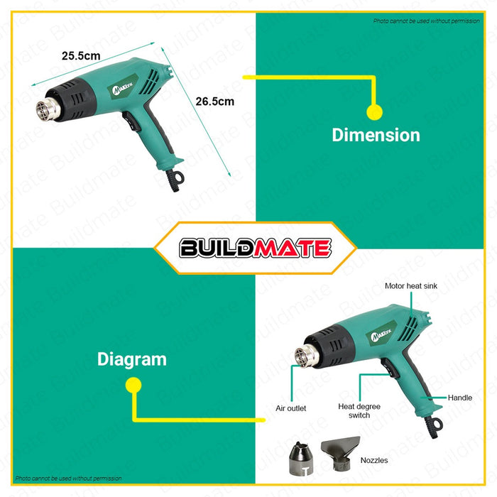 MAILTANK 2000W Hot Air Gun Heat Gun Shrink Sealer SH28 •BUILDMATE•