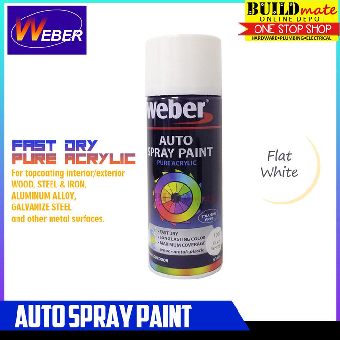 BUILDMATE Weber / Bosny Auto Spray Paint 400ml Fast Drying Pure Acrylic Color Sprayer Paint