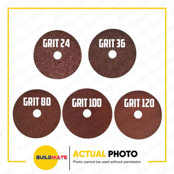 BUILDMATE Hoyoma Sanding Disc Fiber Abrasive GRIT# 24 - 240 Polishing Sandpaper Grinding for Wood SOLD PER PIECE
