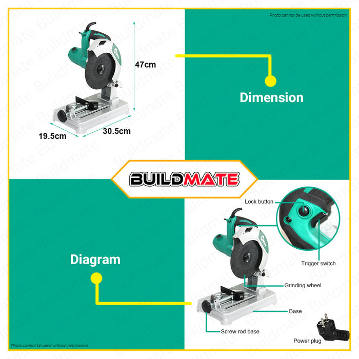 MAILTANK Mini Chop Saw Cut Off Machine 7" Inch 185mm 1200W SH99 BUILDMATE