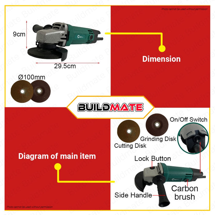 MAILTANK Angle Grinder 600W 100mm Cutting Grinder Electric Grinder Polishing SH01 | SH05 •BUILDMATE•