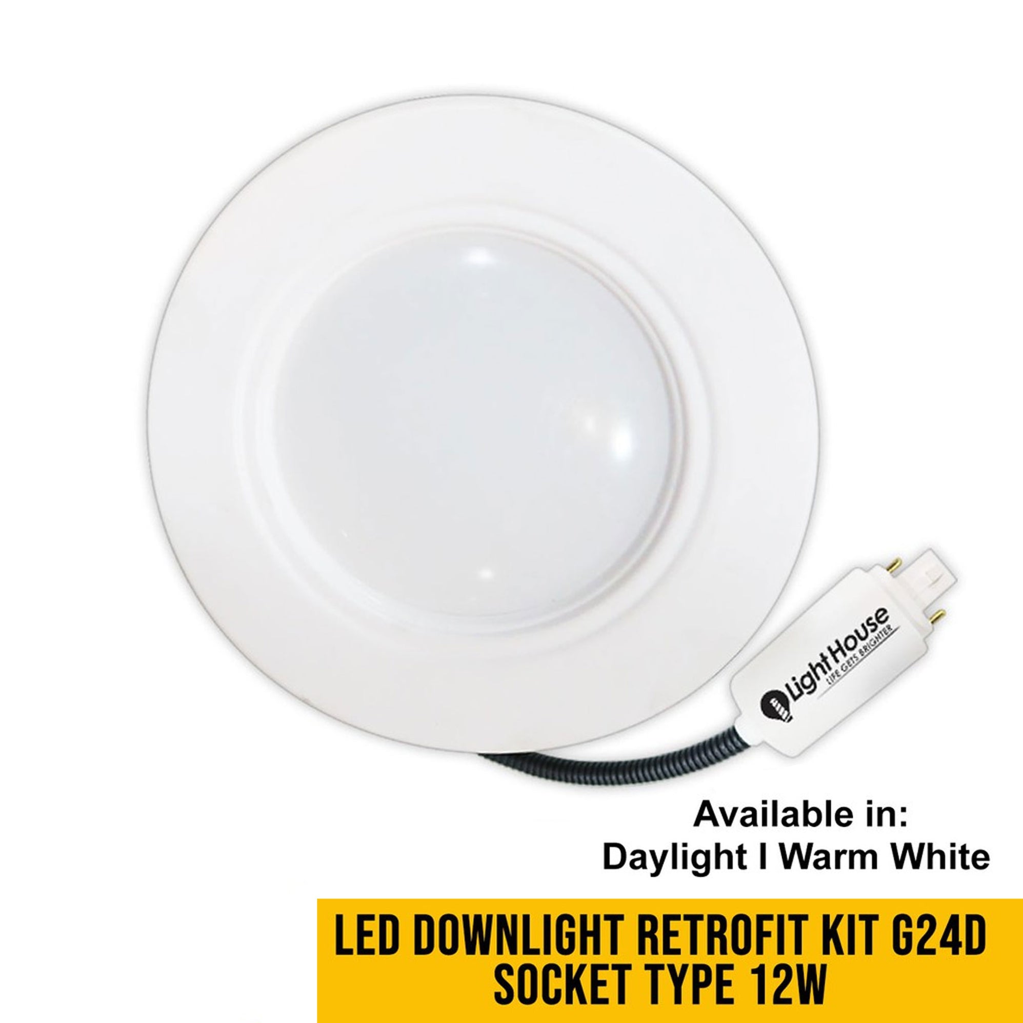 LIGHTHOUSE LED Downlight Retrofit Kit 12W G24D SOCKET TYPE DAY LIGHT ...