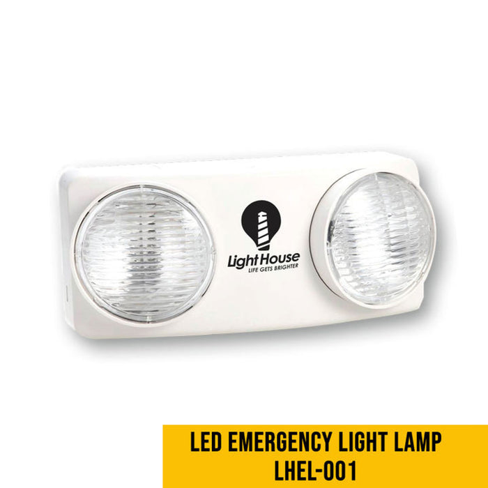 LIGHTHOUSE LED Emergency Light Lamp 2 x 1W 4V 4AH 6HRS LHEL-001 •BUILDMATE• PHLH