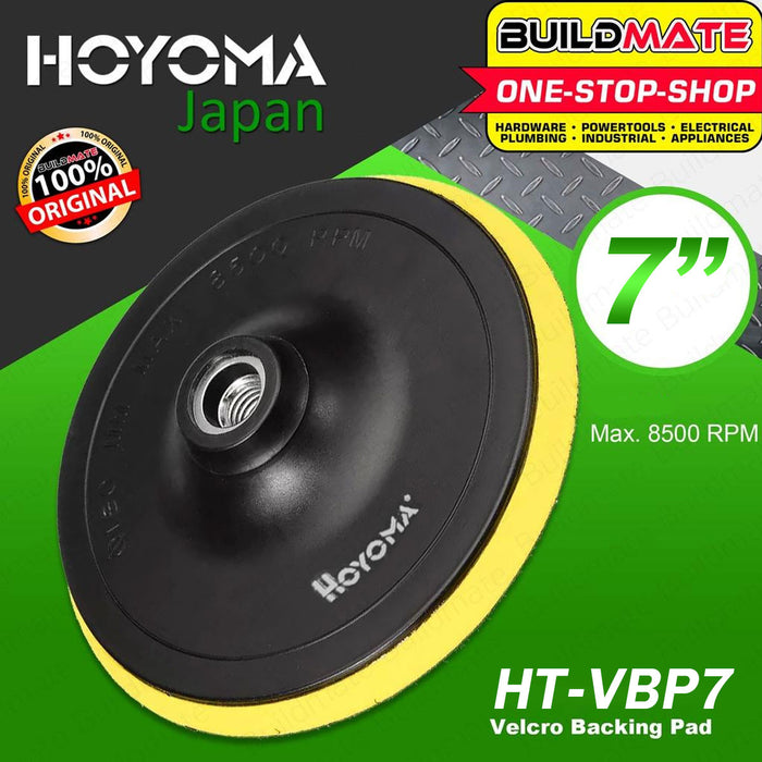 HOYOMA JAPAN Velcro Backing Pad 4" 5" 7" inch  for Angle Grinder SOLD PER PIECE •BUILDMATE•