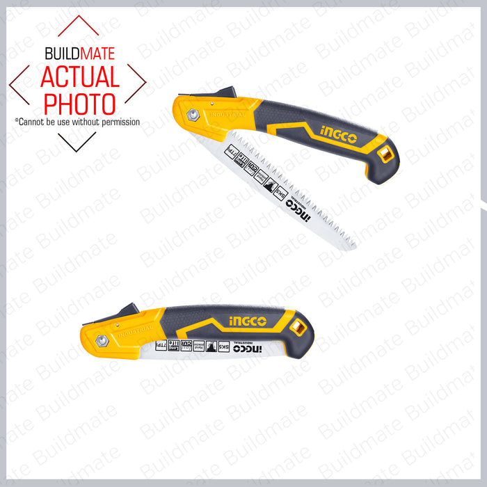BUILDMATE Ingco Folding Saw 7" 7TPI Wood Cutter Plant Pruning Saw Pruner Saw Hand Saw HFSW1808 • IHT