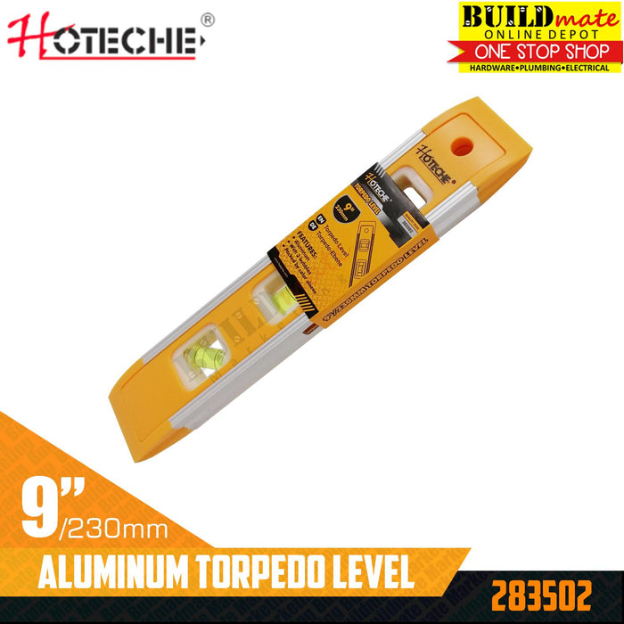 Hoteche Aluminum Torpedo Level 9" 230mm 283502 •BUILDMATE• 