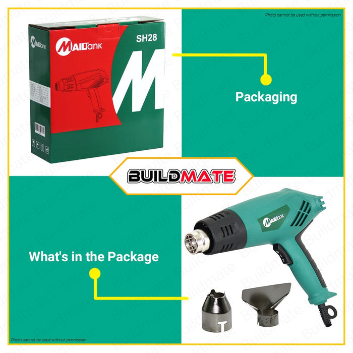 MAILTANK 2000W Hot Air Gun Heat Gun Shrink Sealer SH28 •BUILDMATE•