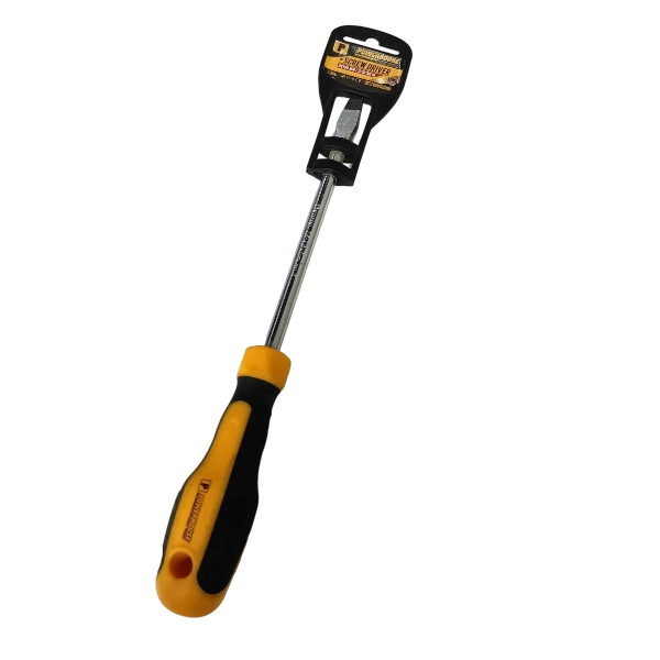PowerHouse Cushion Grip Flat Screwdriver | 8x150mm / 8x200mm - (T33451) (T33452)