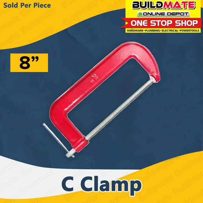 C Clamp Size 4" | 6" | 8"| 10" Heavy Duty Type Woodworking Clamp DIY Carpentry Clamping Device SOLD PER PIECE •BUILDMATE•