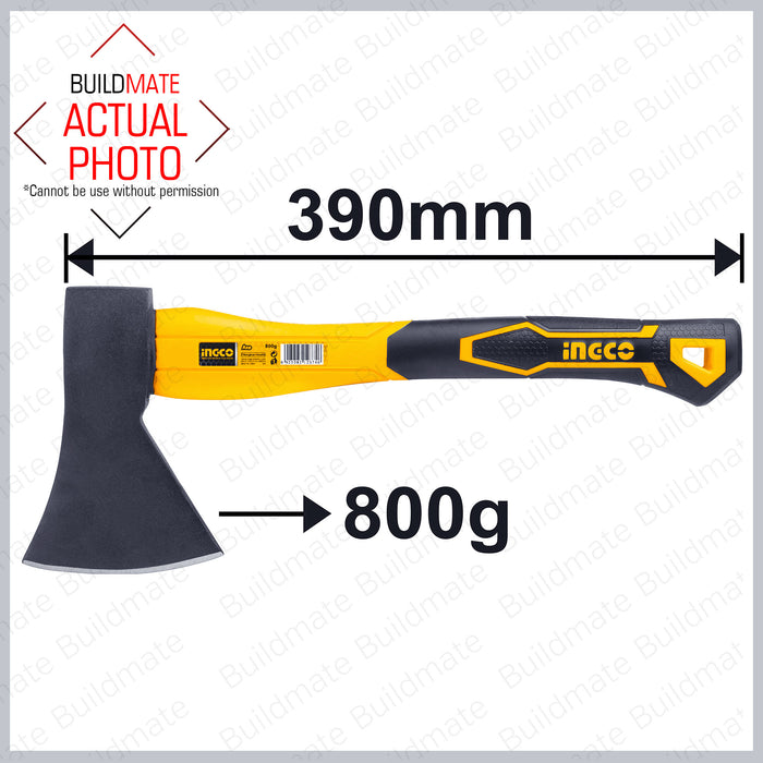BUILDMATE Ingco Axe Hatchet Log Cutter 600g / 800g Tomahawk Chopping Hand Axe Wood Cutting for Splitting and Kindling - IHT