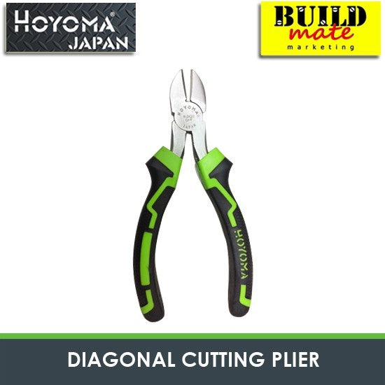 HOYOMA Injected Diagonal Cutting Pliers 6" / 8" Inch Electricians Side Cutter Wire Cutting Stripping - •BUILDMATE• HYMHT