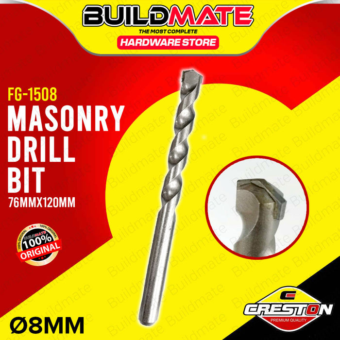BUILDMATE Creston Masonry Drill Bit 3MM - 12MM for Rotary Hammer, Concrete, Brick, Stone Hole Drilling Tool SOLD PER PIECE