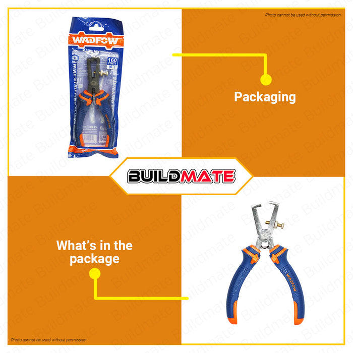 BUILDMATE Wadfow Wire Stripping Plier 6" Inch Electrical Cable Stripper Hand Tools WPL5906 / WPL5C06 - WHT