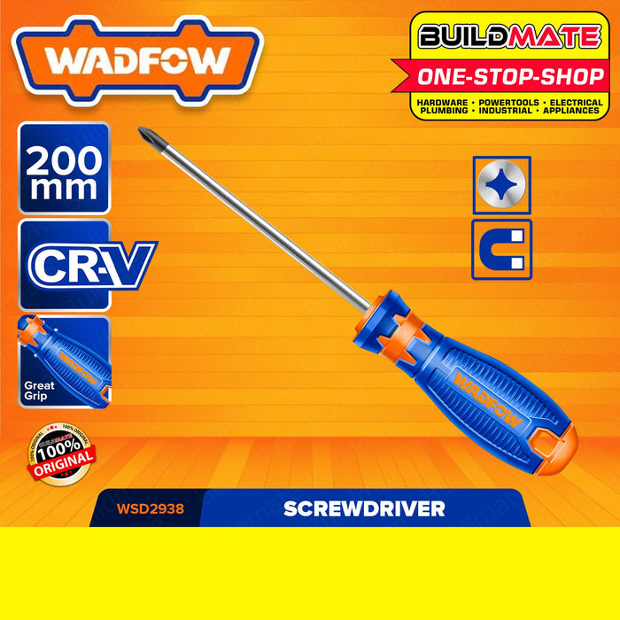 WADFOW Slotted & Phillips Screwdrivers 38mm | 100mm | 150mm | 200mm [SOLD PER PIECE] •BUILDMATE• WHT