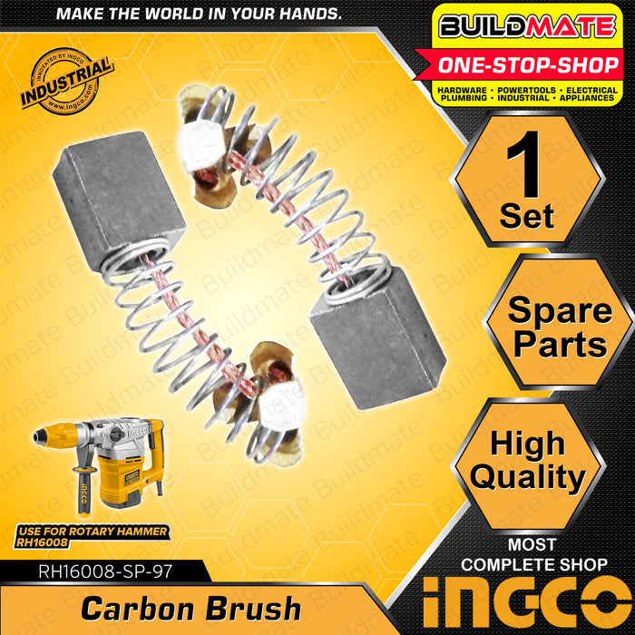 BUILDMATE INGCO 2-piece set carbon brushes for rotary hammer motor, replacement spare parts, sold per box