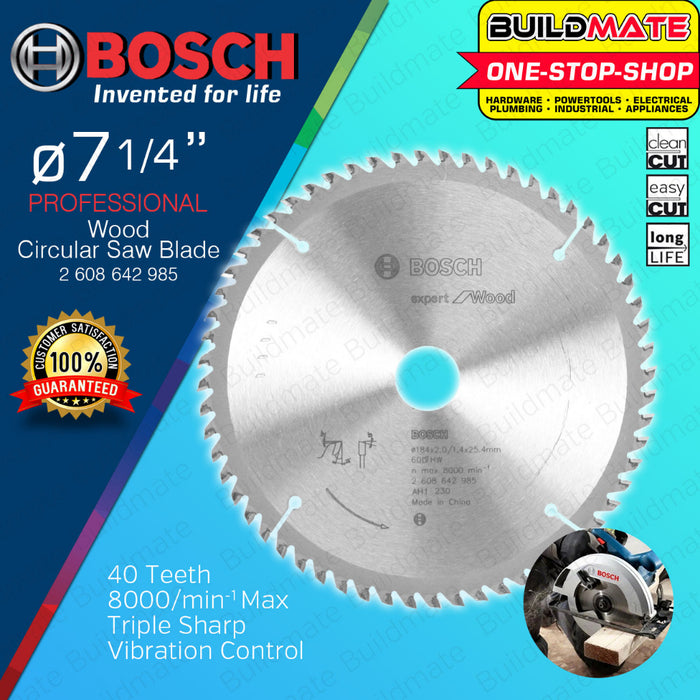 BUILDMATE Bosch Circular Saw Blade Wheel 7-1/4" 40T | 60T Standard for Wood Blade Saw Blades • BAX