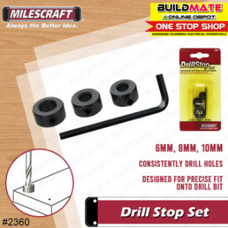 MILESCRAFT Drill Stop METRIC 3PCS/SET #2360 •BUILDMATE•