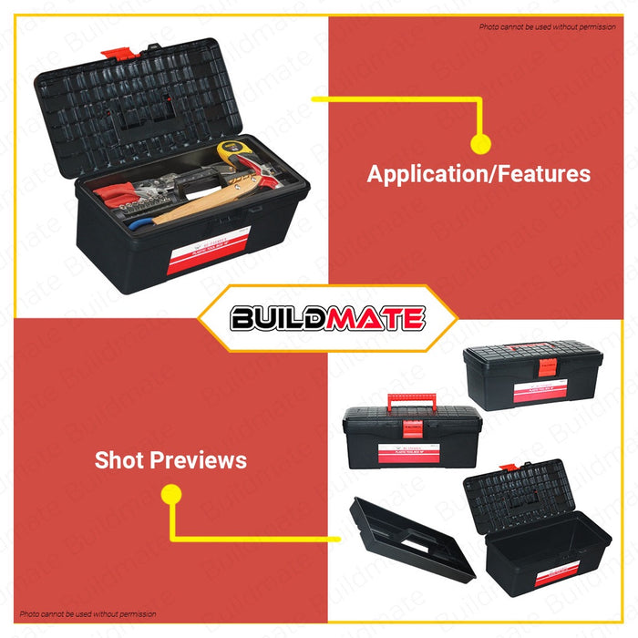 BUILDMATE Butterfly Plastic Tool Box 16" Inch Organizer Toolbox Plastic Organizer Storage #420-16"