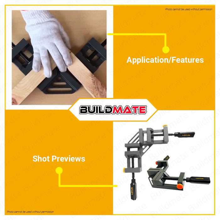 LOTUS Corner Clamp Quick 90° 65mm LTHT65CCX •BUILDMATE• LHT