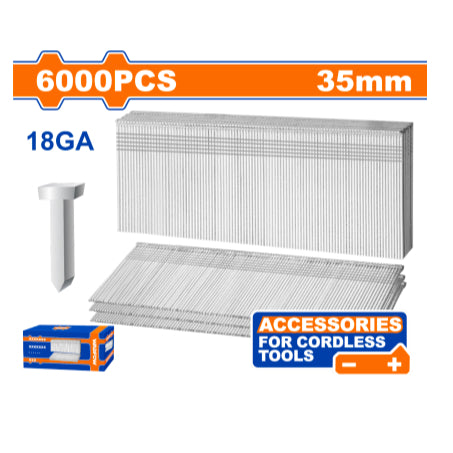 Buildmate x WADFOW 50mm & 35mm Brad Nails 6000pcs WNA18506/WNA18356 WHT