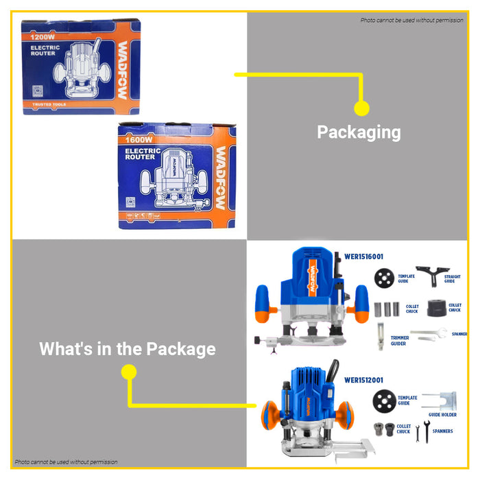 BUILDMATE Wadfow 1600W Electric Power Router Plunge Router Trimmer Ele ...