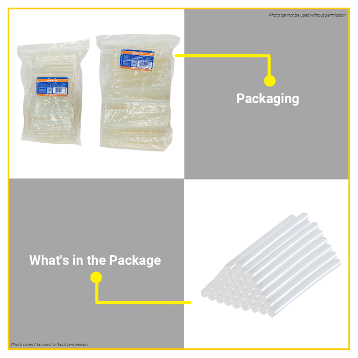 BUILDMATE Wadfow 1KG/BAG Glue Gun Stick 7x100mm / 11x150mm Hot Melt Adhesive Craft Refill Thermoplastic Glue Stick SOLD PER BAG WGJ3810 / WGJ5815 - WHT