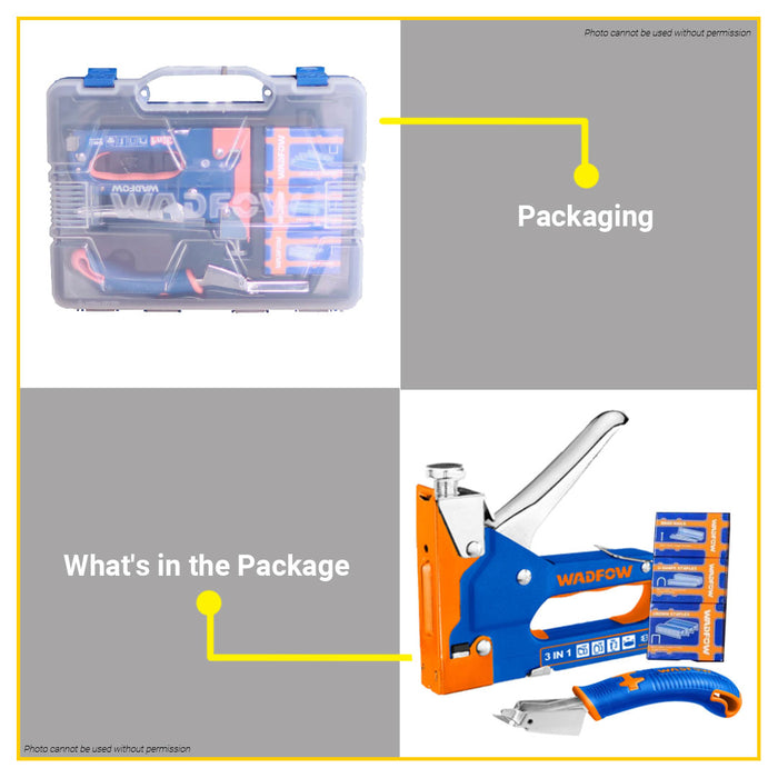 BUILDMATE Wadfow 3IN1 Staple Gun Tacker Set 4-14MM w/ Staple Remover WGU4B06 - WHT