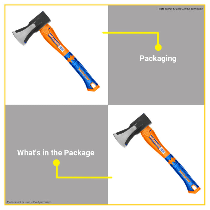 BUILDMATE Wadfow Aircraft Axe 1000g- 2000g Hatchet Log Cutter Fiberglass Handle Wood Cutter For Splitting and Kindling Cutting Hand Tool SOLD PER PIECE - WHT