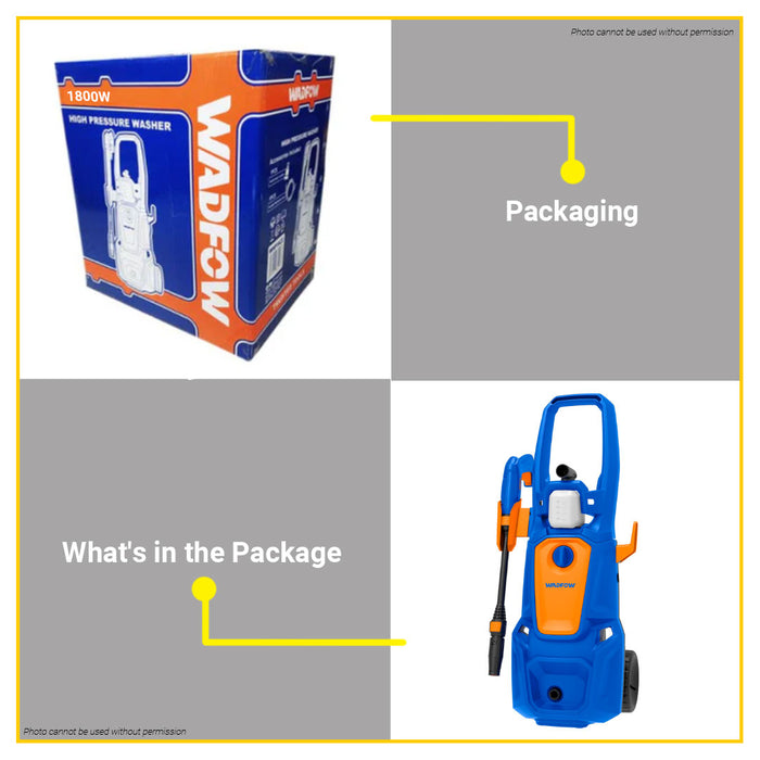 BUILDMATE Wadfow High Pressure Washer 1800W / 2200W Car Wash Power Water Spray Outdoor Cleaner Car Sprayer SOLD PER SET WHP3A18 / WHP3A22 - WPT