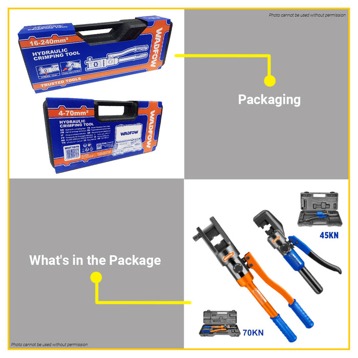 BUILDMATE Wadfow Hydraulic Crimping Tool Cu 4-70MM² / Cu 16-240MM² Crimper Plier Tool Kit SOLD PER PIECE WHT1D70 / WHT1D24 - WHT