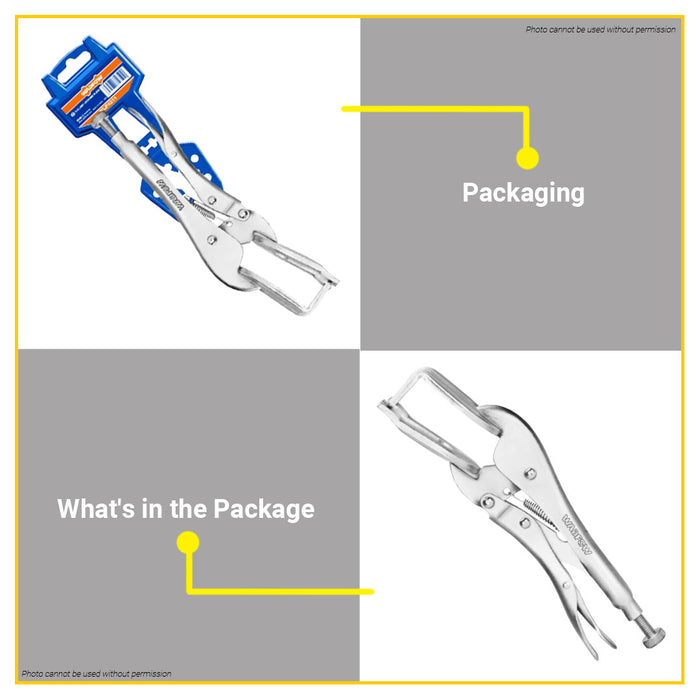 BUILDMATE Wadfow Welding Plier 10" Inch Carbon Steel Welder Clamp Pliers WLP6210 - WHT