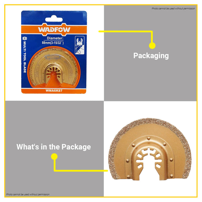 BUILDMATE Wadfow Multi Tool Blade For Wood, Soft Metals, Plastics WMA6K87 - WHT