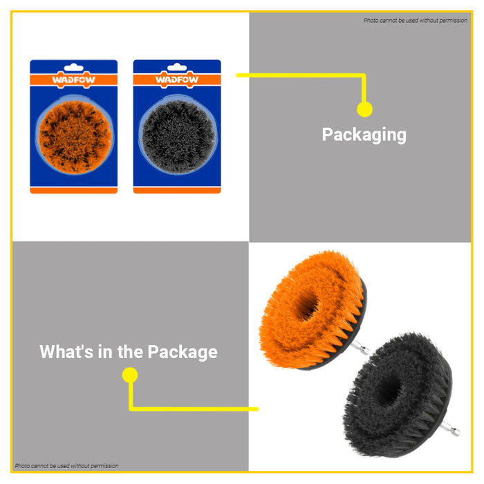 BUILDMATE Wadfow 4" Inch (100mm) Soft Bristle Brush Shank Cleaning Kit WNY1440 - WHT