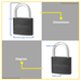 BUILDMATE Wadfow 2pcs / 4pcs Key-Alike Iron Padlock Set 38mm Short Shackle with 3pcs Iron Keys Anti-Theft Security Pad Lock - WHT