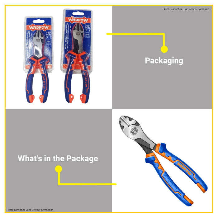 BUILDMATE Wadfow High Leverage Heavy Duty Diagonal Cutting Pliers 7" - 8" Inch Wire Cutter SOLD PER PIECE WPL7717 / WPL7718 - WHT