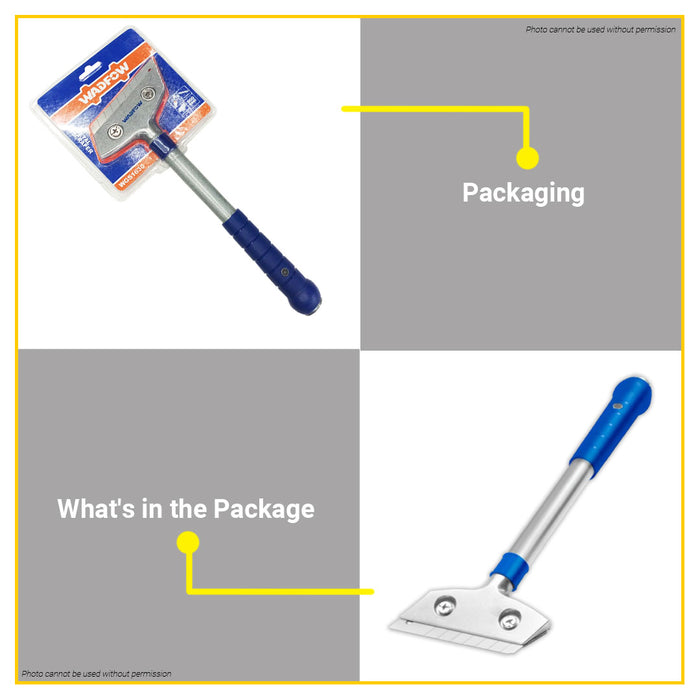 BUILDMATE Wadfow Metal Scraper 300mm Hand Metal Scrape Paint, Rust and Adhesive Glue Removal Scraping Hand Tool WGS1630 - WHT