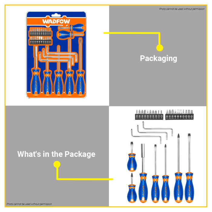 BUILDMATE Wadfow 30PCS/SET Screwdriver Set CR-V Material Multi-Functional Hand Tool WSS1430 - WHT
