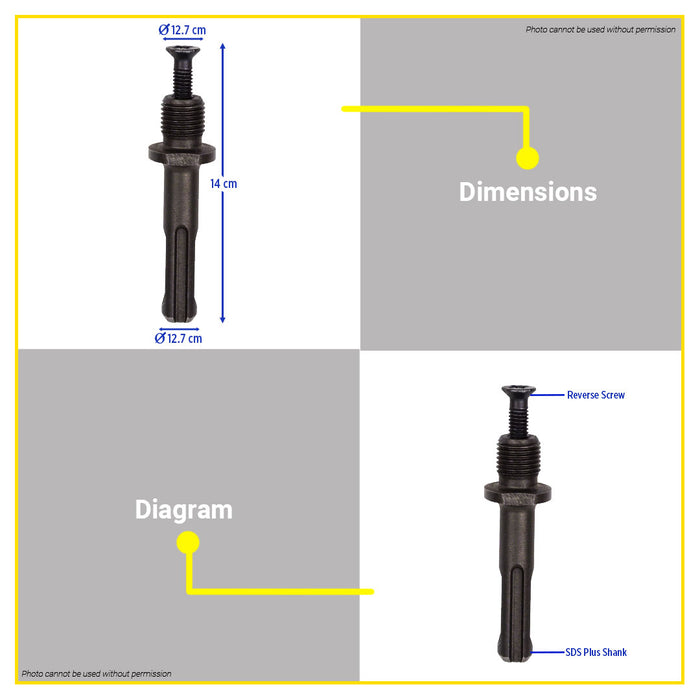 BUILDMATE Bosch Chuck Adapter for Drill Chucks Connects 1/2" Inch - 20 UNF Chucks to SDS Plus Hammer 1617000132 - BAX