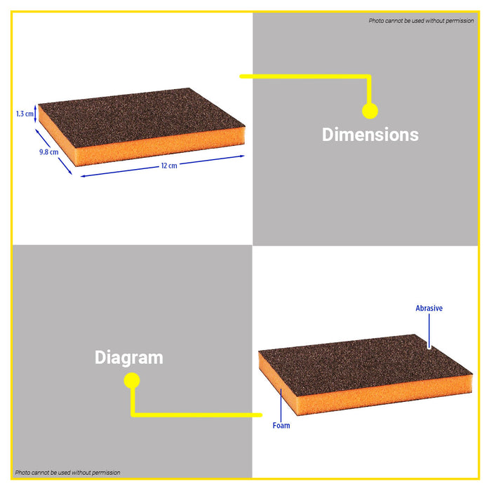 BUILDMATE Bosch 98x120x13mm S473 Contour Sanding Pad Combi Foam Abrasive Sponge FINE-SUPER FINE BAX