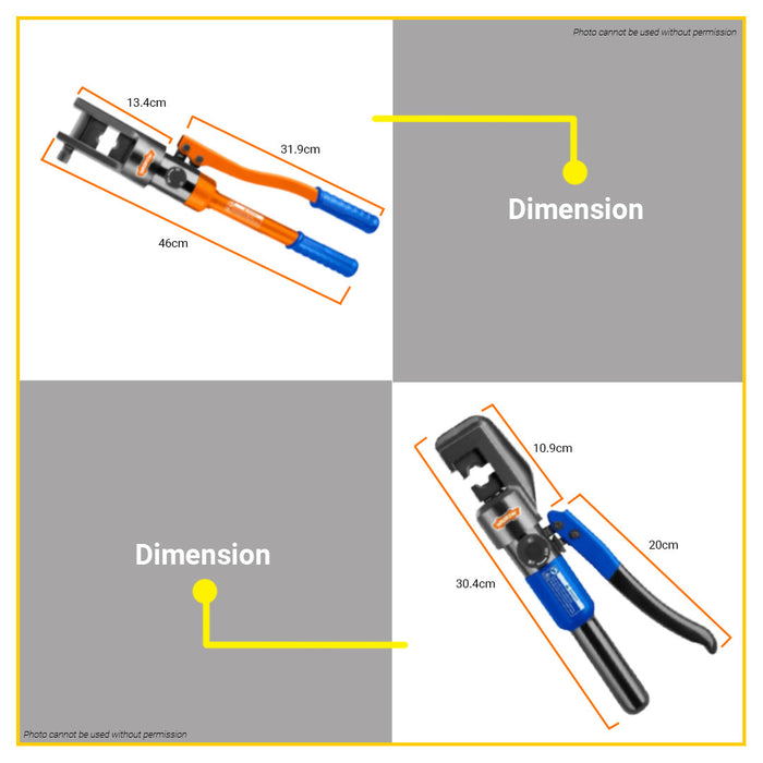 BUILDMATE Wadfow Hydraulic Crimping Tool Cu 4-70MM² / Cu 16-240MM² Crimper Plier Tool Kit SOLD PER PIECE WHT1D70 / WHT1D24 - WHT