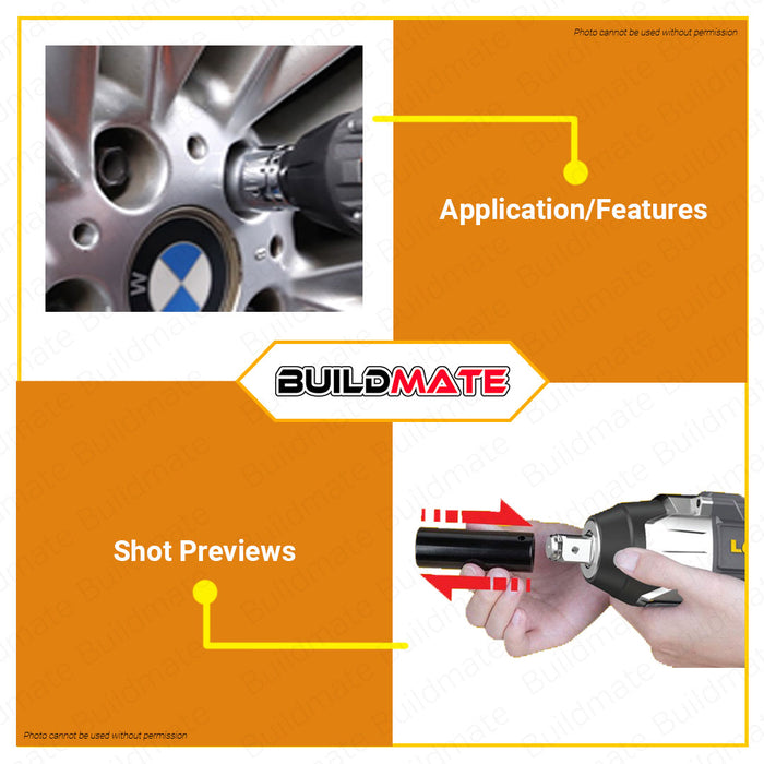 LOTUS Lithium-Ion Cordless Brushless Impact Wrench Driver 18V 1/2" Dive X18/BL Impact Driver Drill Wrench LTDS18V-310BL •BUILDMATE•