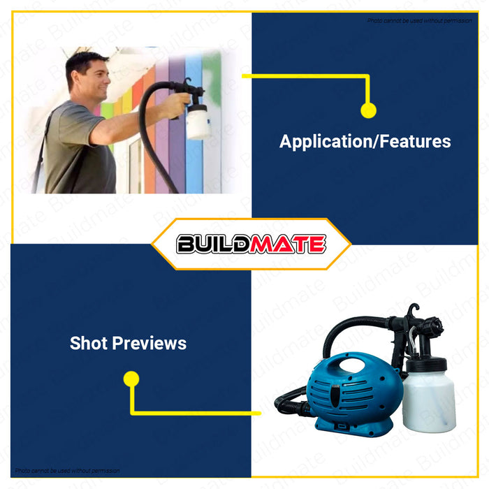 JR KAWASAKI HVLP DIY Electric Paint Spray Gun 800W 800ML Paint Sprayer Gun Power Painter JRKESPG800 •BUILDMATE•