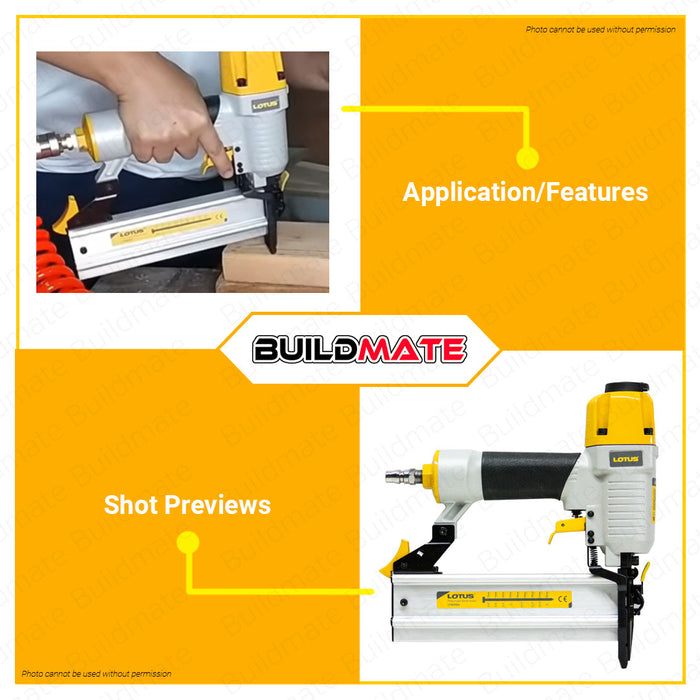 BUILDMATE Lotus Pneumatic Brad Nailer 10 - 50mm Nail Gun Nailer Gun Upholstery Election Furniture LTGG500 • LPT