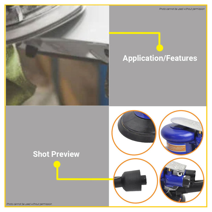 BUILDMATE Wadfow 6" Inch Air Sander with Side Exhaust 150MM Polishing Machine Orbital Sander WAT2505