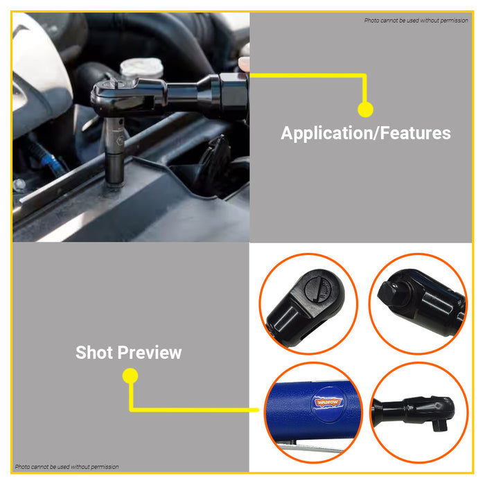 BUILDMATE Wadfow 1/2" Inch Air Ratchet Wrench Hand Tools 12.7mm Drive Air Wrenches WAT3512 - WPT