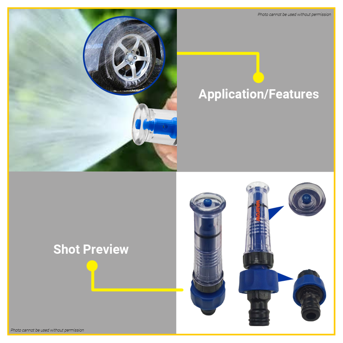 BUILDMATE Wadfow Water Wand 4"-6" Inch Adjustable 3-Way Pattern Garden Hose Attachment Water Sprayer Wand Nozzle Gardening Tool - WHT